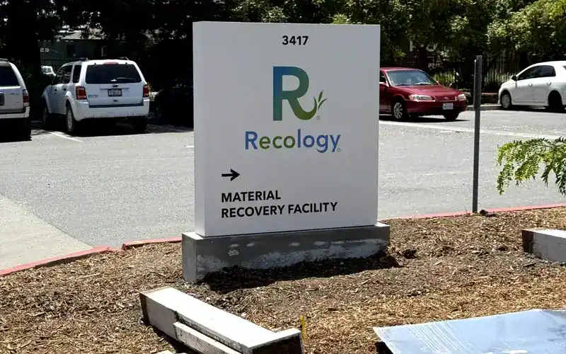 custom concrete monument sign