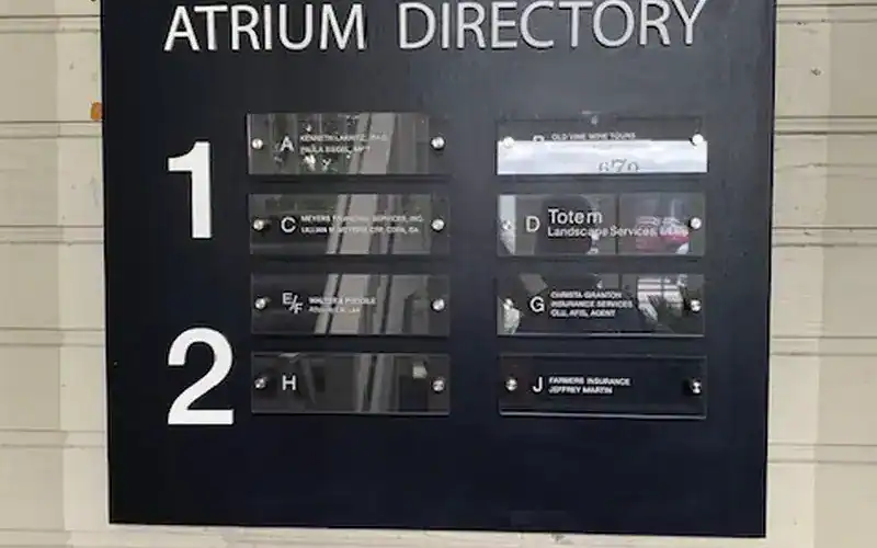 custom ADA room ID signage