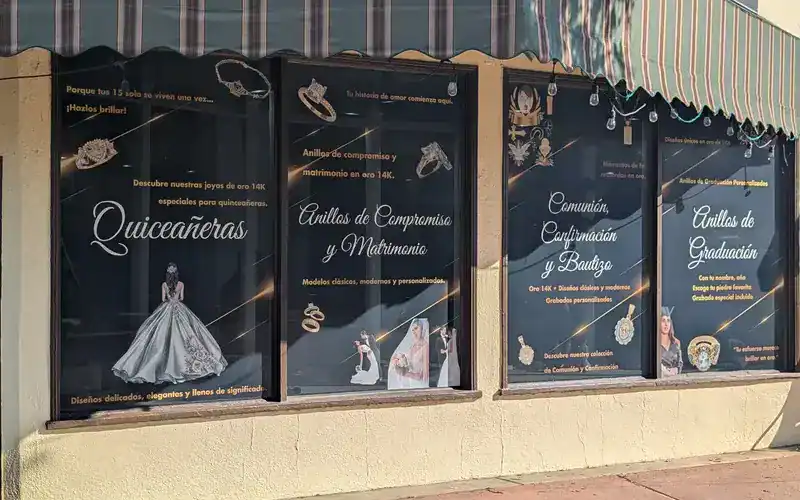 wall signages visible from the outside